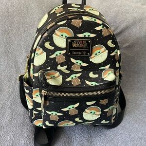 Loungefly Star Wars Grogu Black Backpack